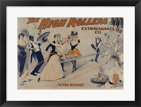 Framed Art The High Rollers Extravaganza Co. Wall Decor 18x24 Artwork