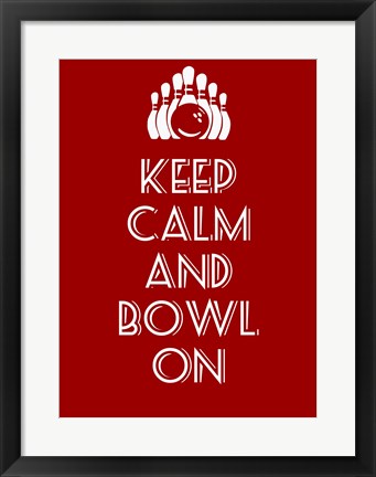 Framed Art Keep Calm and Bowl On by Sports Mania Wall Decor 18x24 Artwork