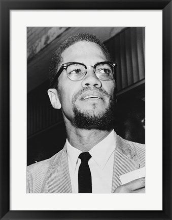 Framed Art Malcolm X at Queens Court Wall Decor 18x24 Artwork