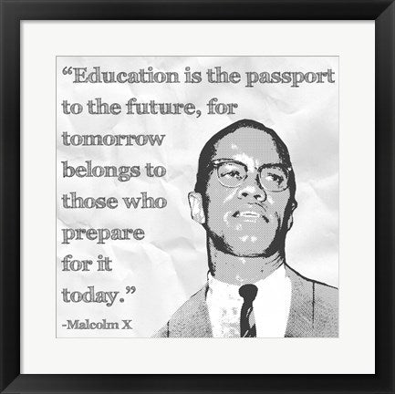 Framed Art Frame Art Education is the Passport to the Future by Veruca Salt Wall Decor 18x24 Artwork