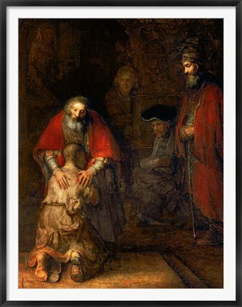 Framed Art Return of the Prodigal Son, c.1668 by Rembrandt van Rijn Wall Decor 18x24 Artwork