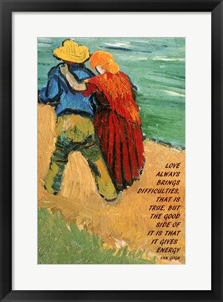 Framed Art Love -Van Gogh Quote Wall Decor 18x24 Artwork