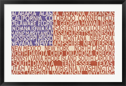 Framed Art US Flag by Veruca Salt Wall Decor 18x24 Artwork