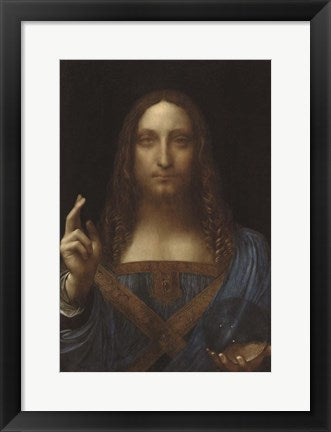 Framed Art Salvator Mundi by Leonardo Da Vinci Wall Decor 18x24 Artwork