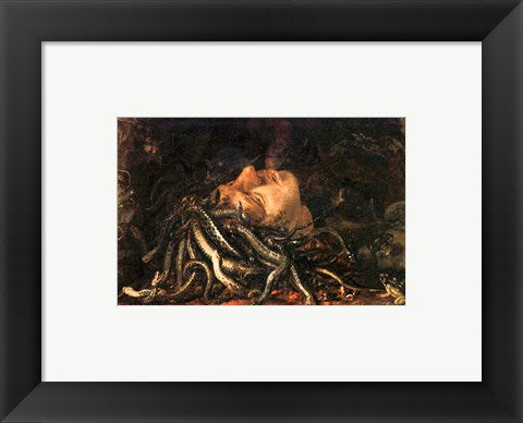 Framed Art Medusa by Leonardo Da Vinci Wall Decor 18x24 Artwork