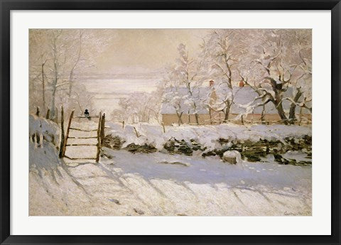 Framed Art The Magpie, 1869 by Claude Monet Wall Decor 18x24 Artwork