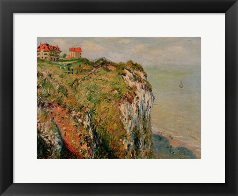 Framed Art Cliff at Dieppe, 1882 by Claude Monet Wall Decor 18x24 Artwork
