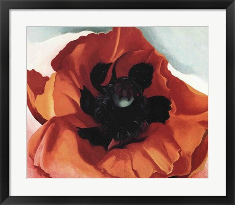 Framed Art Poppy by Georgia O'Keeffe Wall Decor 18x24 Artwork
