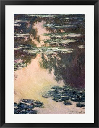 Framed Art Waterlilies with Weeping Willows, 1907 by Claude Monet Wall Decor 18x24 Artwork