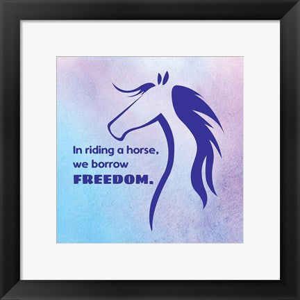 Framed Art Horse Quote 3 by Sports Mania Wall Decor 18x24 Artwork
