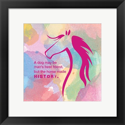 Framed Art Horse Quote 4 by Sports Mania Wall Decor 18x24 Artwork