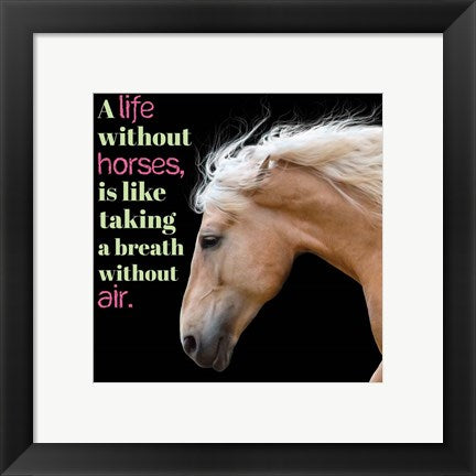 Framed Art Horse Quote 7 by Sports Mania Wall Decor 18x24 Artwork