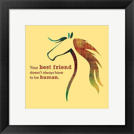 Framed Art Horse Quote 10 by Sports Mania Wall Decor 18x24 Artwork