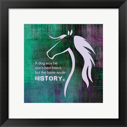 Framed Art Horse Quote 13 by Sports Mania Wall Decor 18x24 Artwork