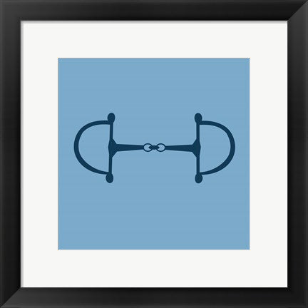 Framed Art Horse Bit - Blue by Sports Mania Wall Decor 18x24 Artwork