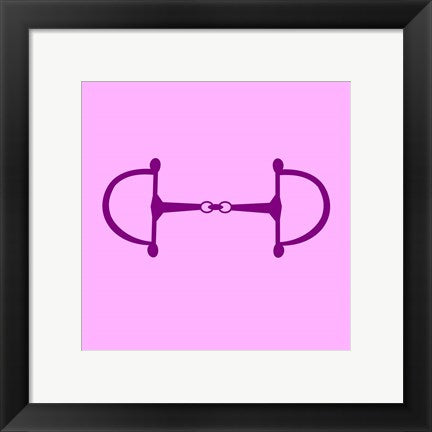 Framed Art Horse Bit - Pink by Sports Mania Wall Decor 18x24 Artwork