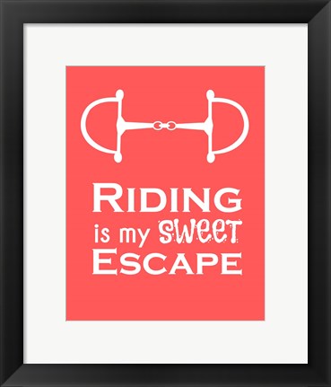Framed Art Riding is My Sweet Escape - Orange by Sports Mania Wall Decor 18x24 Artwork
