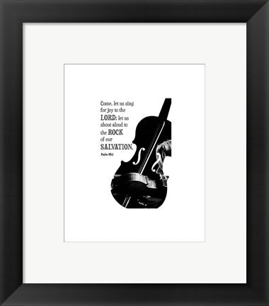 Framed Art Psalm 95:1, Come Let Us Sing Wall Decor 18x24 Artwork