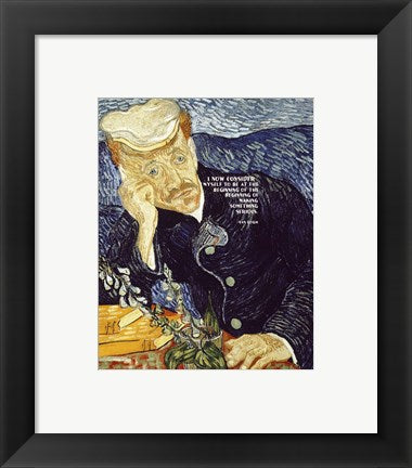 Framed Art Frame Art At the Beginning - Van Gogh Quote 1 Wall Decor 18x24 Artwork