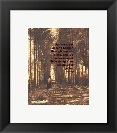 Framed Art Frame Art For the Great - Van Gogh Quote 2 Wall Decor 18x24 Artwork