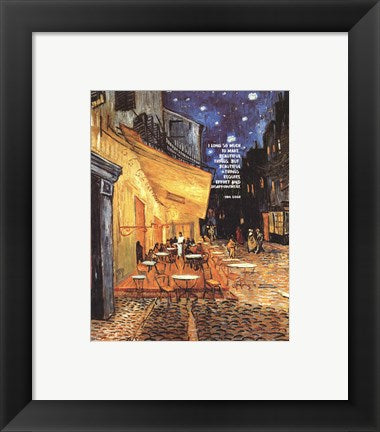 Framed Art Frame Art Beautiful Things - Van Gogh Quote 2 Wall Decor 18x24 Artwork