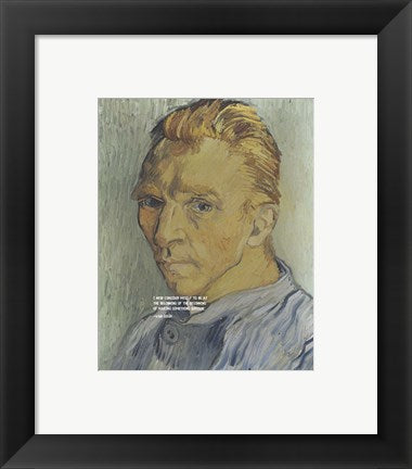Framed Art Frame Art At the Beginning - Van Gogh Quote 2 Wall Decor 18x24 Artwork