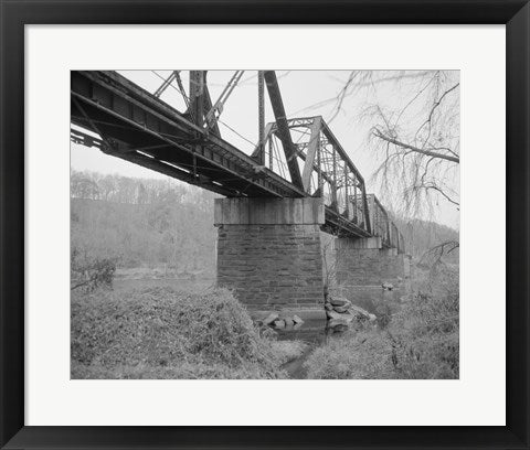 Framed Art GENERAL VIEW NORTH, SOUTHEAST SIDE FROM SOUTHEAST BANK. - Joshua Falls Bridge, Spanning James River at CSX Railroad, Lynchburg Wall Decor 18x24 Artwork