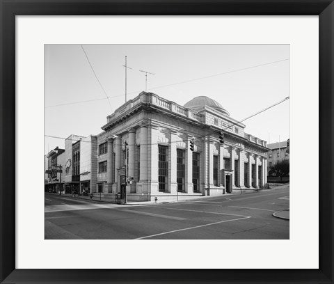 Framed Art GENERAL VIEW, MAIN ST. FACADE ON LEFT, NINTH ST. ON RIGHT - Lynchburg National Bank, Ninth and Main Streets, Lynchburg Wall Decor 18x24 Artwork