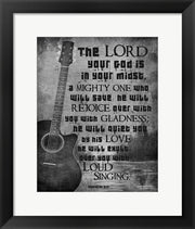 Zephaniah 3:17 The Lord Your God (Guitar Black & White) by Inspire Me