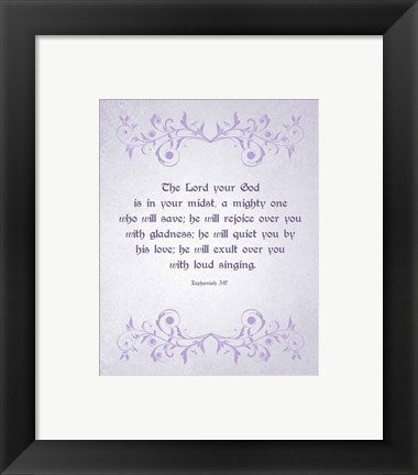 Zephaniah 3:17 The Lord Your God (Lilac) by Inspire Me
