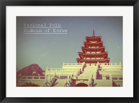 Framed Art Vintage National Folk Museum of Korea, Asia by Take Me Away Wall Decor 18x24 Artwork