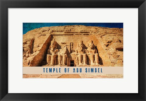 Framed Art Vintage Temple of Abu Simbel, Nubia, Egypt, Africa by Take Me Away Wall Decor 18x24 Artwork