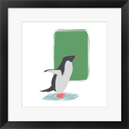 Framed Art Minimalist Penguin, Boys Part I Wall Decor 18x24 Artwork