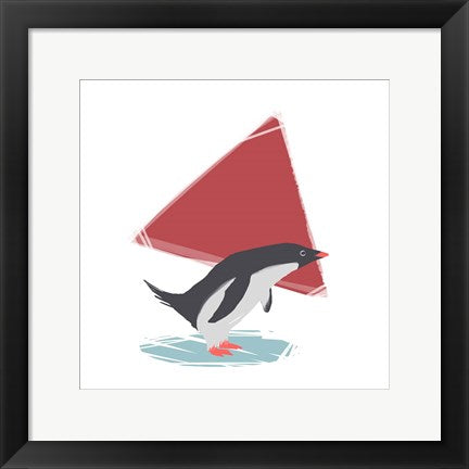 Framed Art Minimalist Penguin, Boys Part III Wall Decor 18x24 Artwork