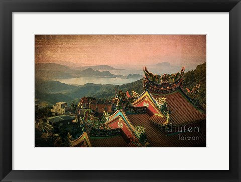 Framed Art Vintage Jiufen, Taiwan, Asia by Take Me Away Wall Decor 18x24 Artwork