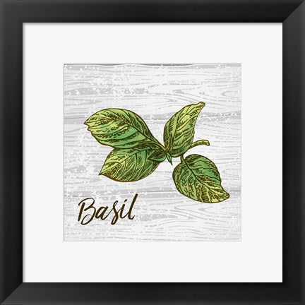 Framed Art Basil on Wood Wall Art Wall Decor 18x24 Artwork