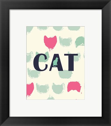 Framed Art Cat Heads Wall Art Wall Decor 18x24 Artwork