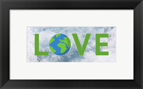 Framed Art Love Earth Wall Decor 18x24 Artwork