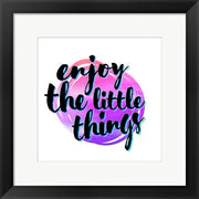 Framed Art Enjoy the Little Things 3 Wall Decor18x24 Artwork
