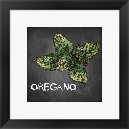 Framed Art Oregano on Chalkboard Wall Decor 18x24 Artwork