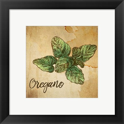 Framed Art Oregano on Burlap Wall Decor 18x24 Artwork