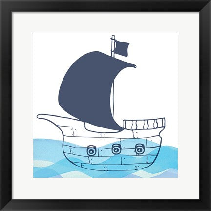 Framed Art Sailing Along Wall Decor 18x24 Artwork
