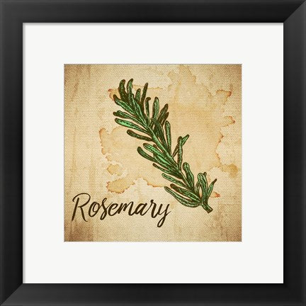 Framed Art Rosemary on Burlap Wall Decor 18x24 Artwork