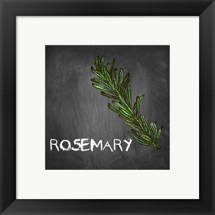 Framed Art Rosemary on Chalkboard Wall Decor 18x24 Artwork