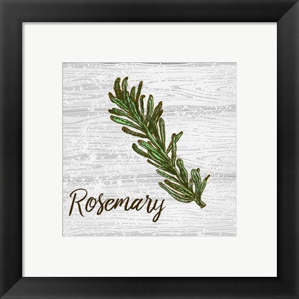 Framed Art Rosemary on Wood Wall Decor 18x24 Artwork