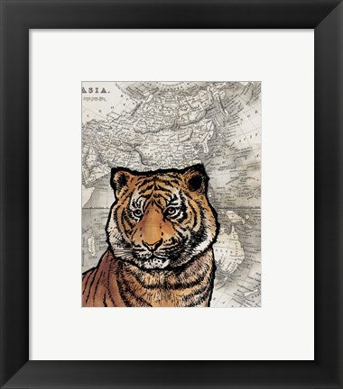 Framed Art Asian Tiger Wall Art Wall Decor 18x24 Artwork