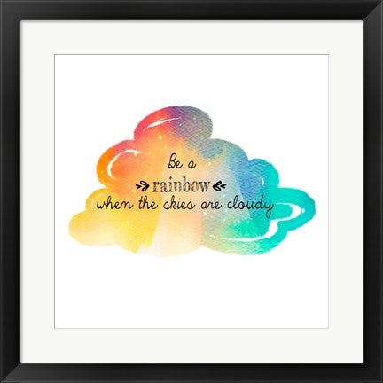 Framed Art Try to be a Rainbow Wall Decor 18x24 Artwork