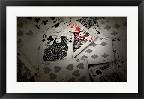 Framed Art Pop of Color Queen of Hearts Wall Decor 18x24 Artwork