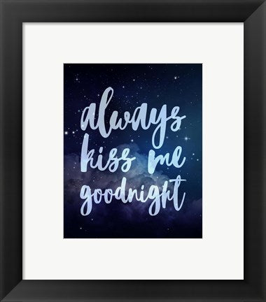 Framed Art Stellar - Kiss Me Goodnight Wall Decor 18x24 Artwork