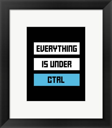Framed Art Everything Under Control Wall Decor18x24 Artwork